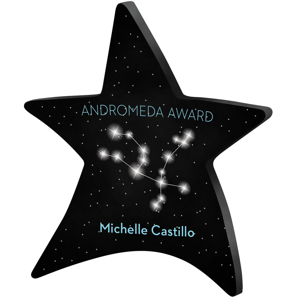 Black Moving Star Paperweight (4 1/2"x 5"x 3/8") Full Colour PhotoImage 1