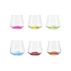 Colorful Glass Drinking Cup 13 oz 1