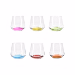 Colorful Glass Drinking Cup 13 oz