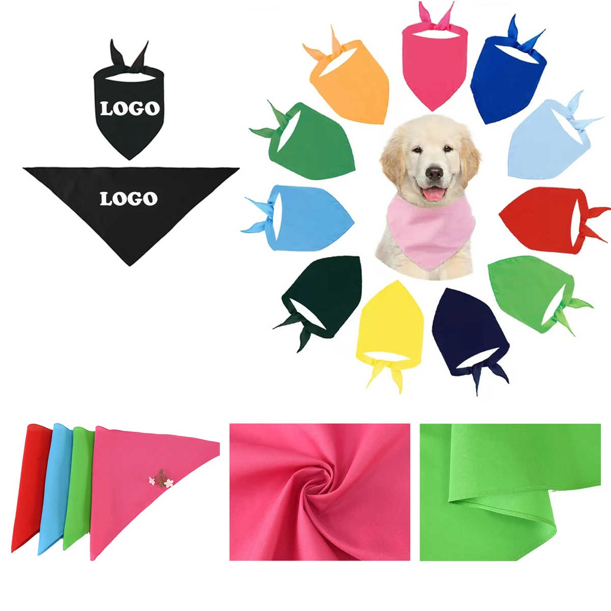 MOQ 50 Pet Triangle Bandana Dog Scarf 1