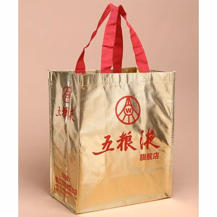 100gsm Non wowen Ribbon handle Shopping Bag