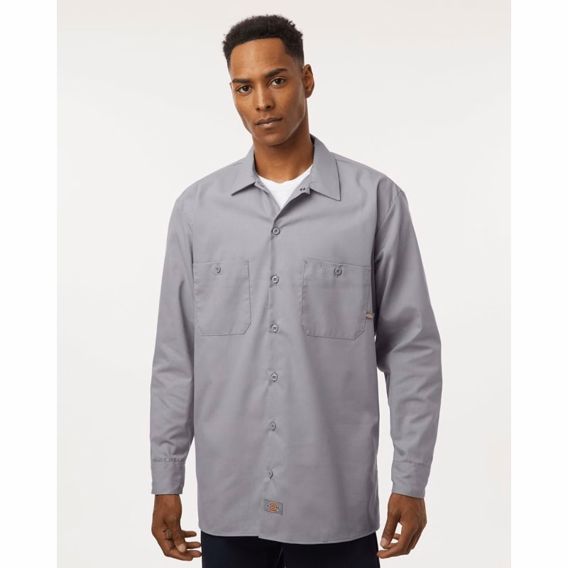 Dickies Men's Tall Industrial Long Sleeve Work Shirt - L535T