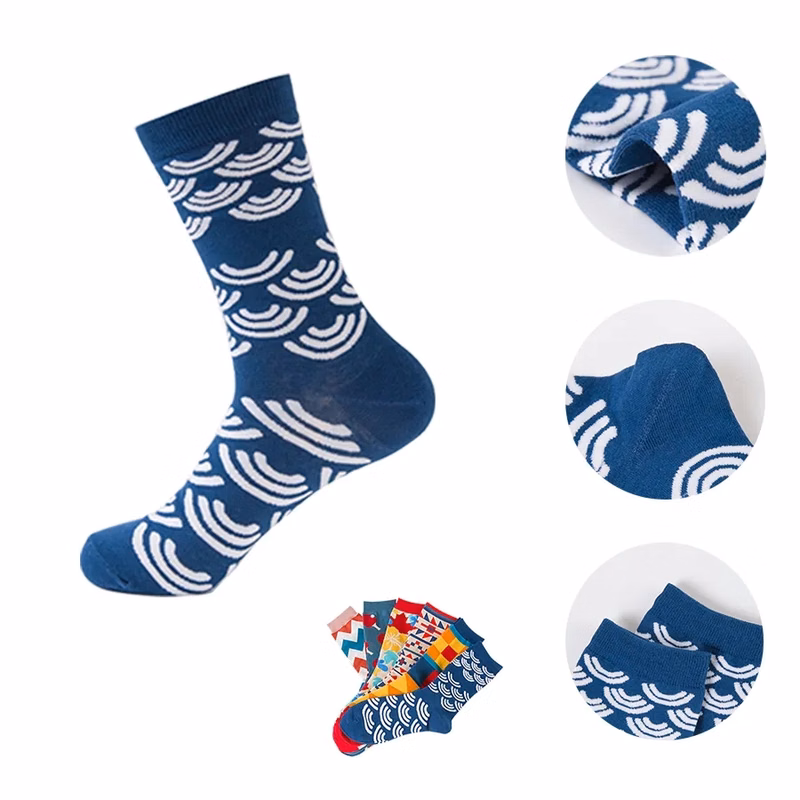 Jacquard Cotton Crew Socks