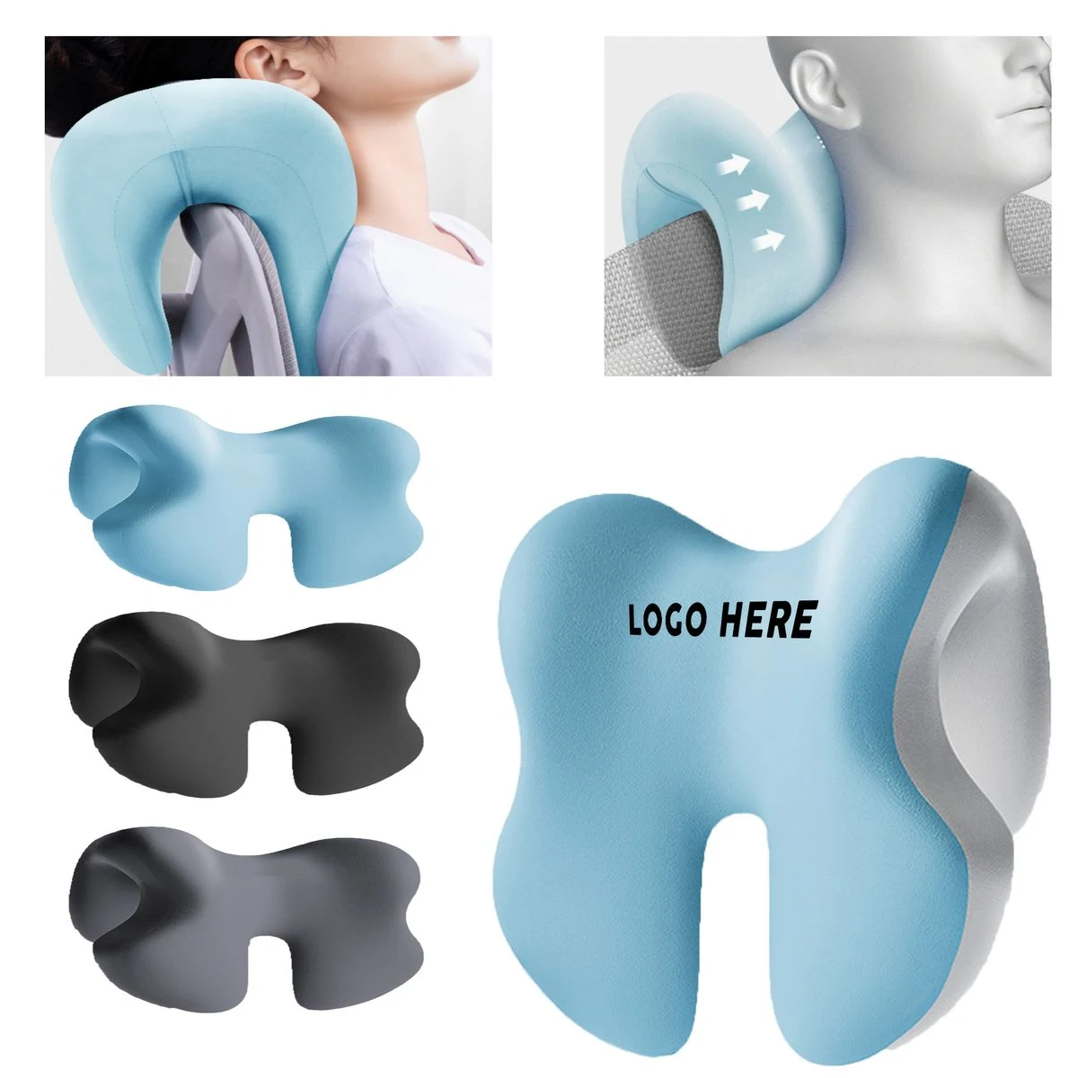 Universal Ergonomic Chair Headrest with Washable Cover 1