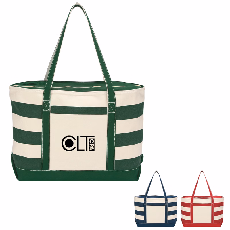 18  Oz. Cotton Canvas Nautical Tote Bag