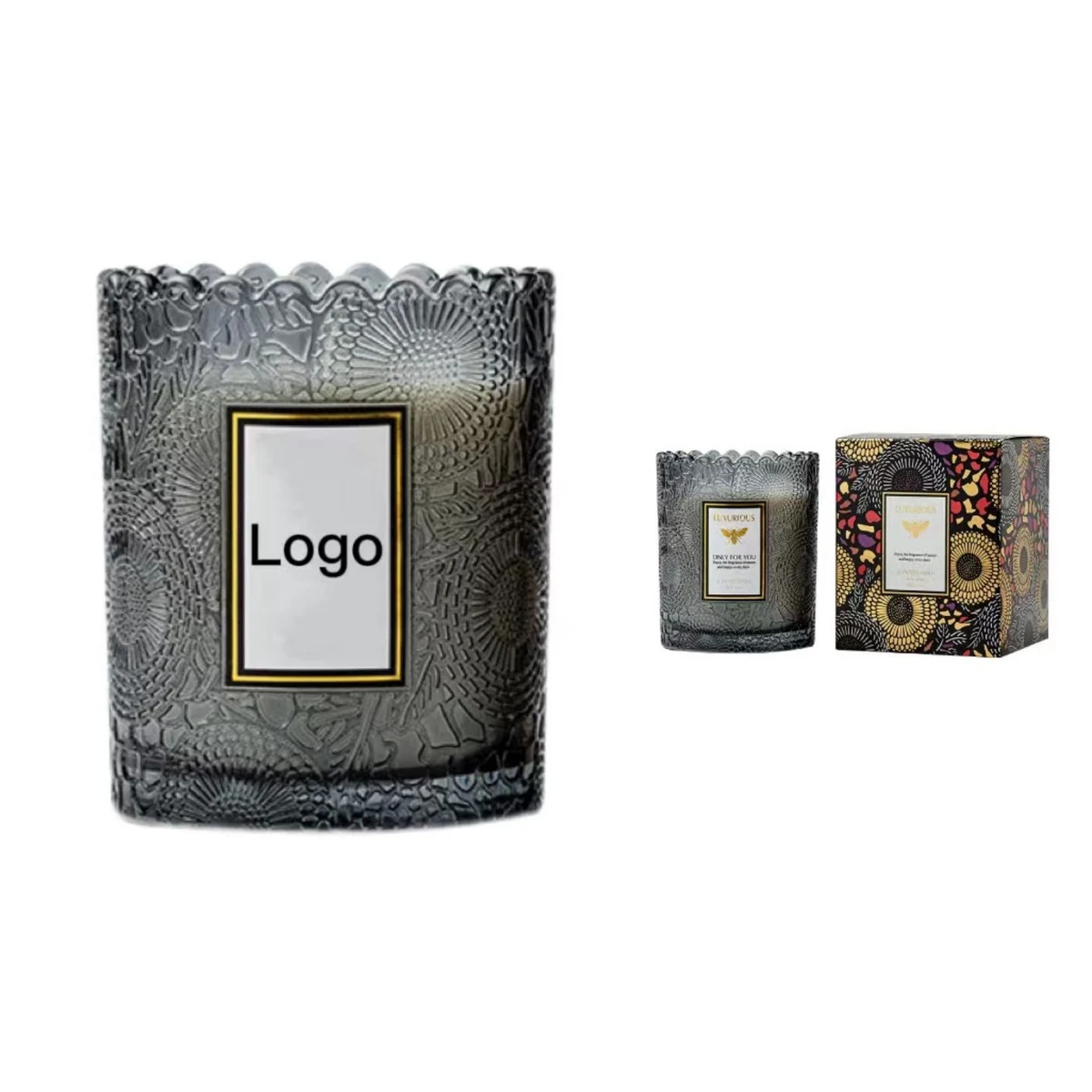 Embossed Soybean Wax Candle 1