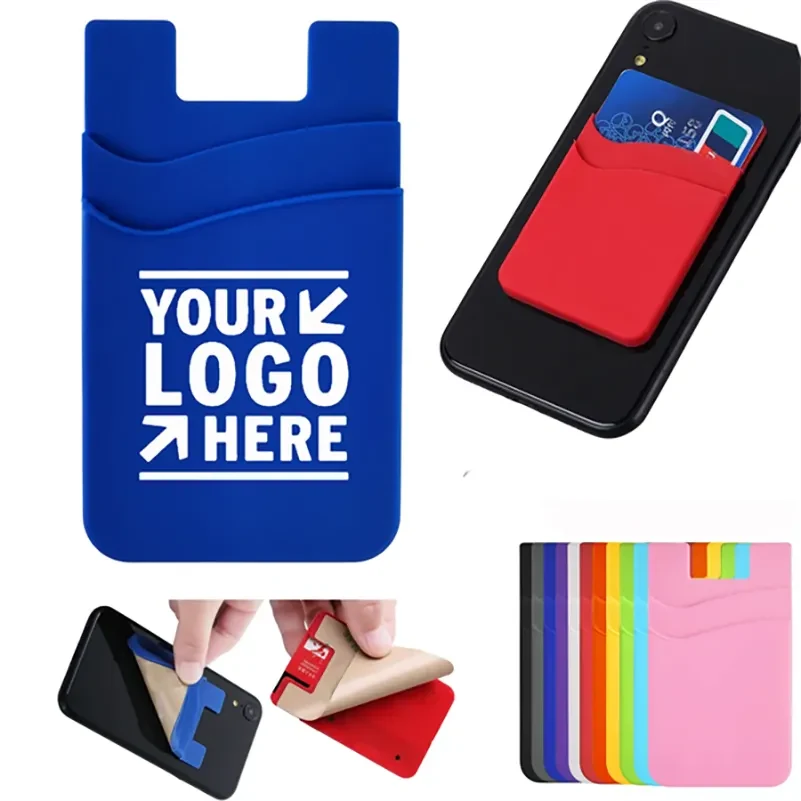 Double Layer Silicone Card Holder Phone Wallet 1