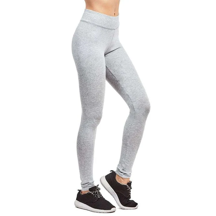 Women's Cotton Leggings - Medium Heather Gray 1