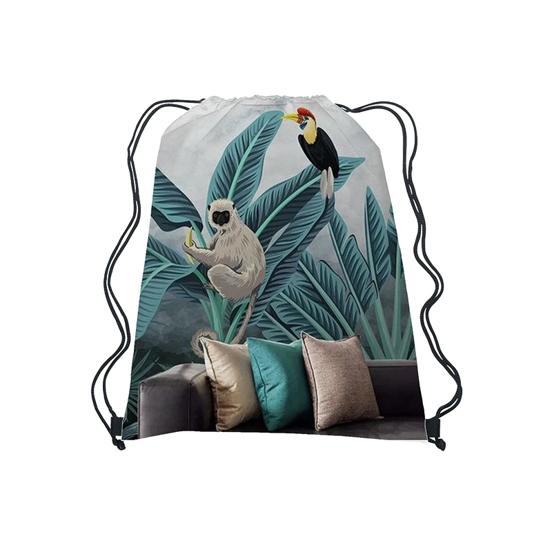 16" x 18" Full Color Canvas Drawstring Backpack 1