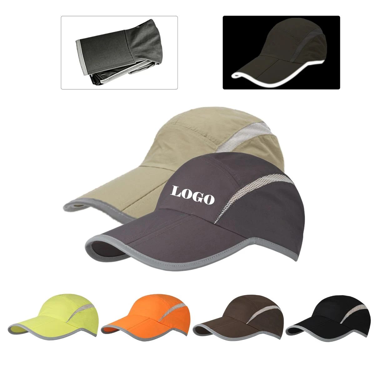 Foldable Lightweight Breathable Running Baseball Cap 1