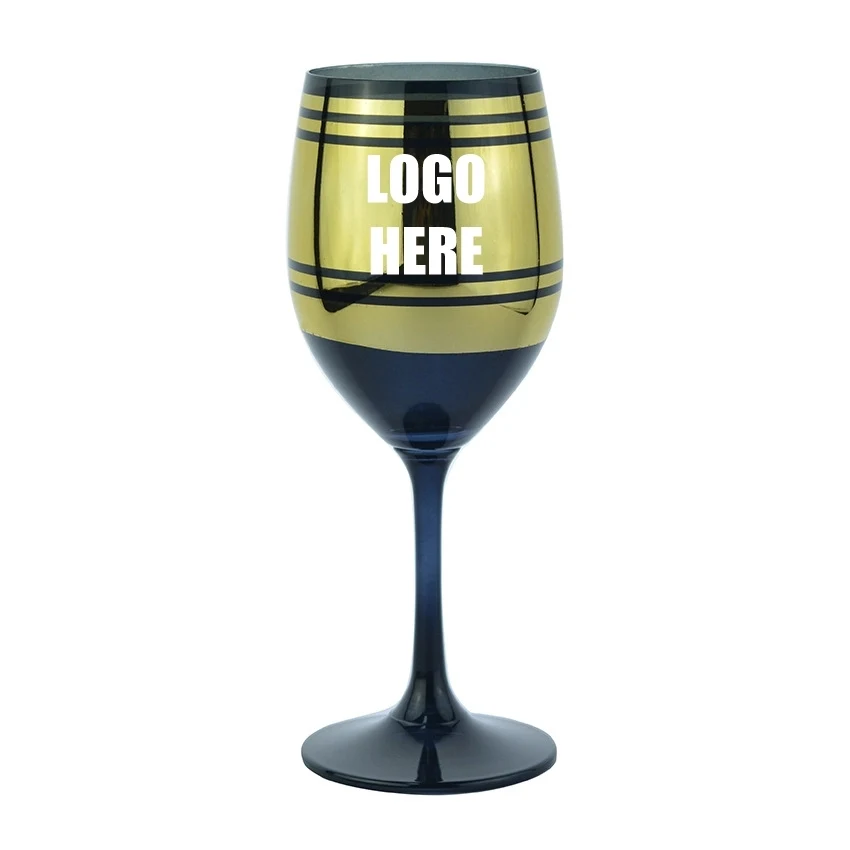 Custom 11 oz Black Wine Glasses 1