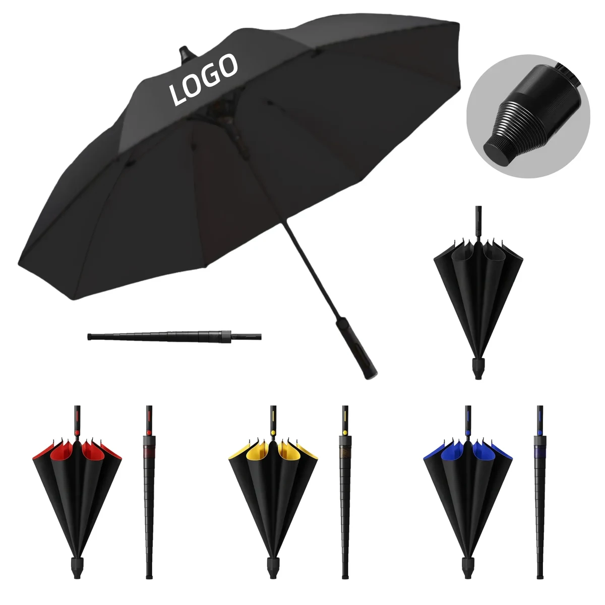 Automatic Long-Handled Umbrella With Waterproof Cover 1