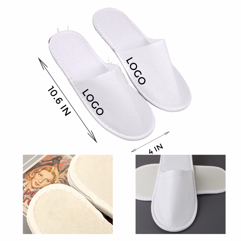 Stylish Hotel Brushed Fabric Slippers