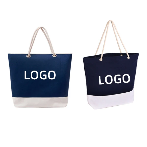 12 oz Large Canvas Tote Bag W/ Rope Handles 1