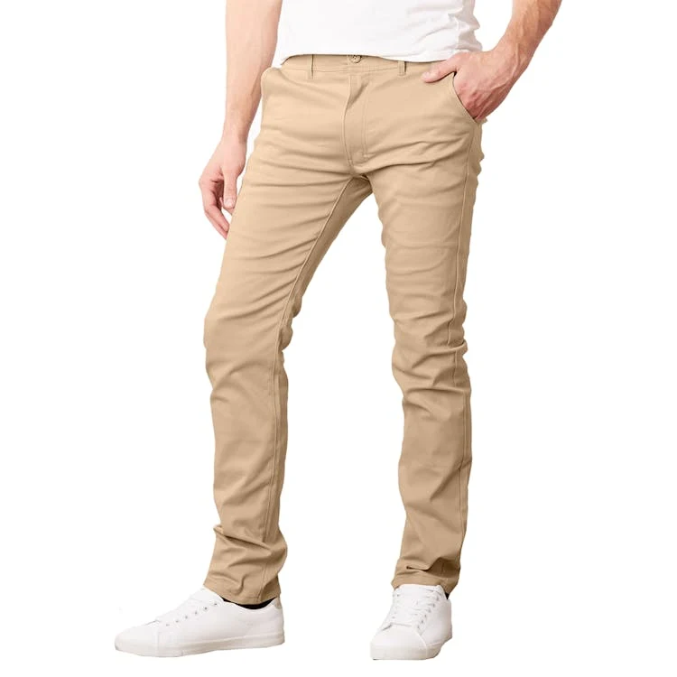 Super Stretch Slim Pants - Khaki 30 x 30 1