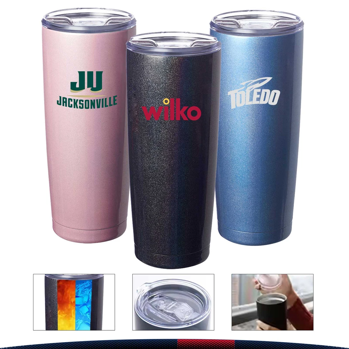 20 oz. Stainless Steel Portable Tumblers 1