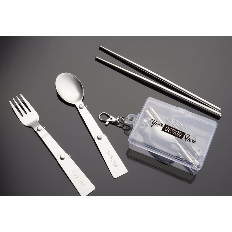 3 Piece Stainless Steel Cutlery Set in Travel Case
