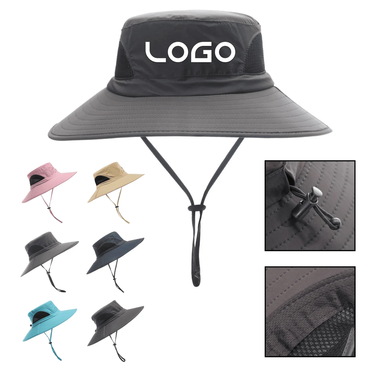 Water-Repellent Polyester Trekking Sun Hat 1