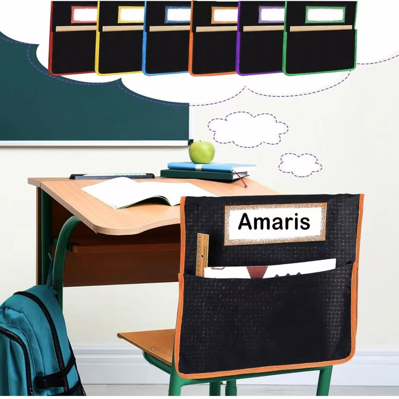 Classroom Chair Back Pocket w/Name Tag