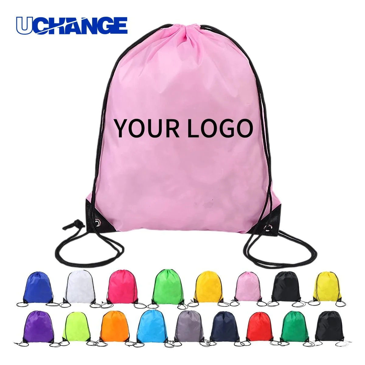 Polyester Drawstring Backpack Organizer with Metal Grommets 1