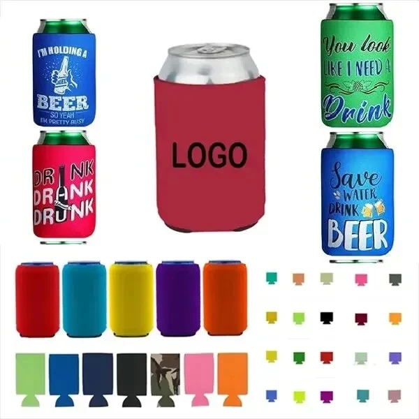 Neoprene Collapsible Can Cooler Sleeves 1