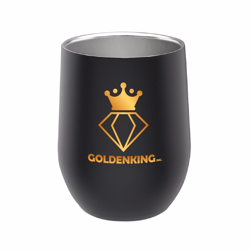 11 oz. Steward Stainless Steel Stemless Wine Glass (Full Color Imprint)
