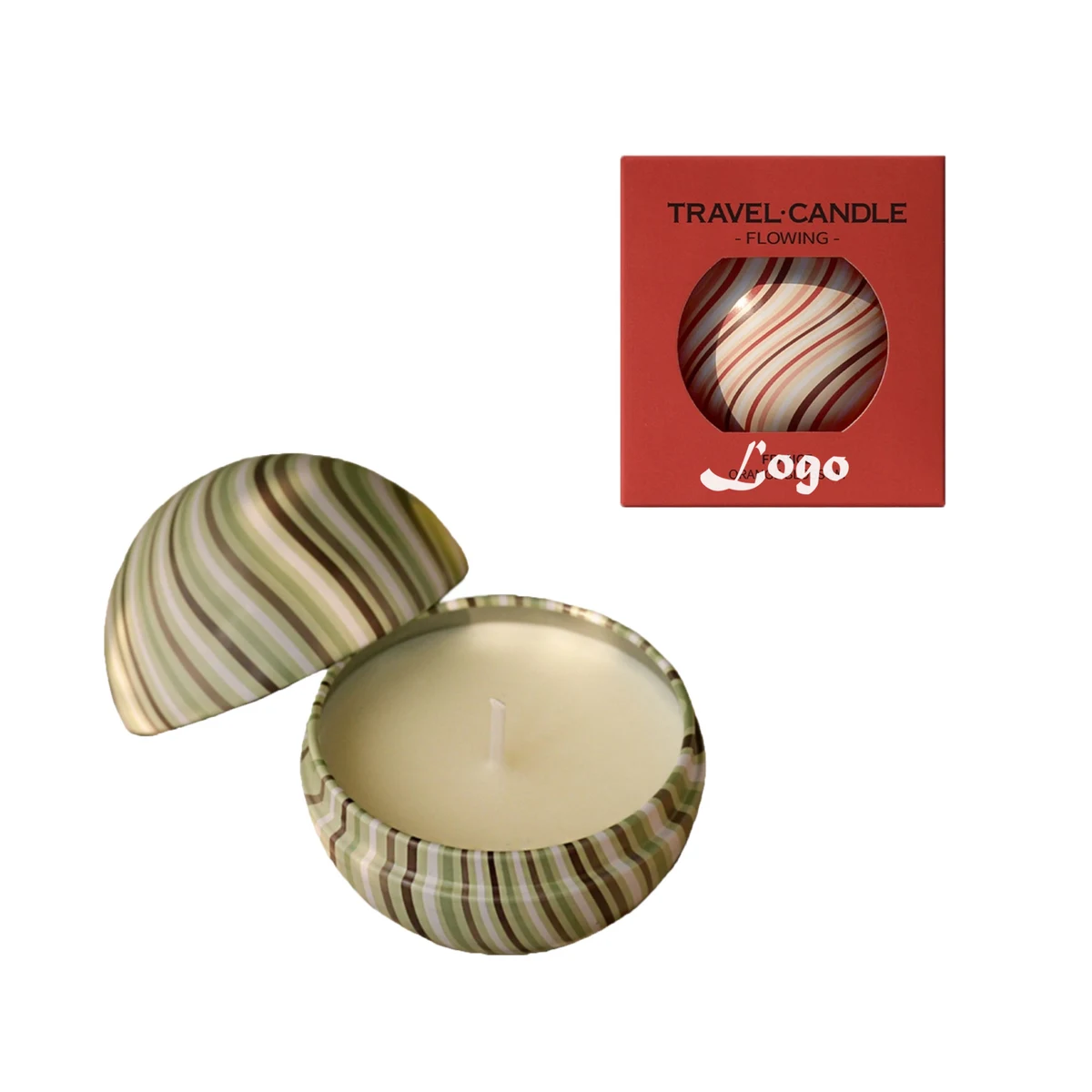 Striped Sphere Scented Candle Aroma Candle 1
