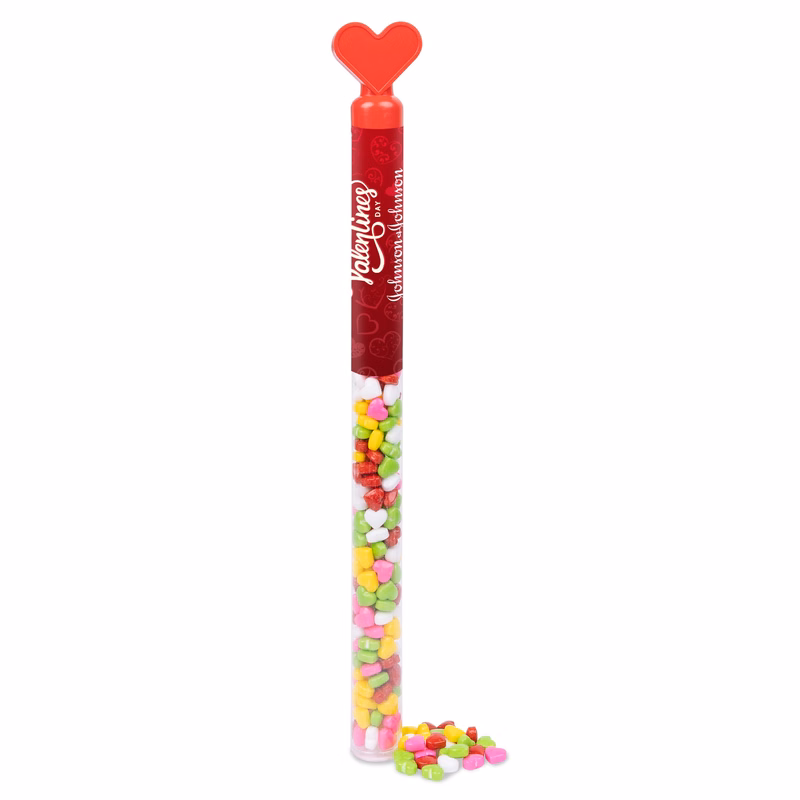 Heart Topper Candy Tube With Candy Corn