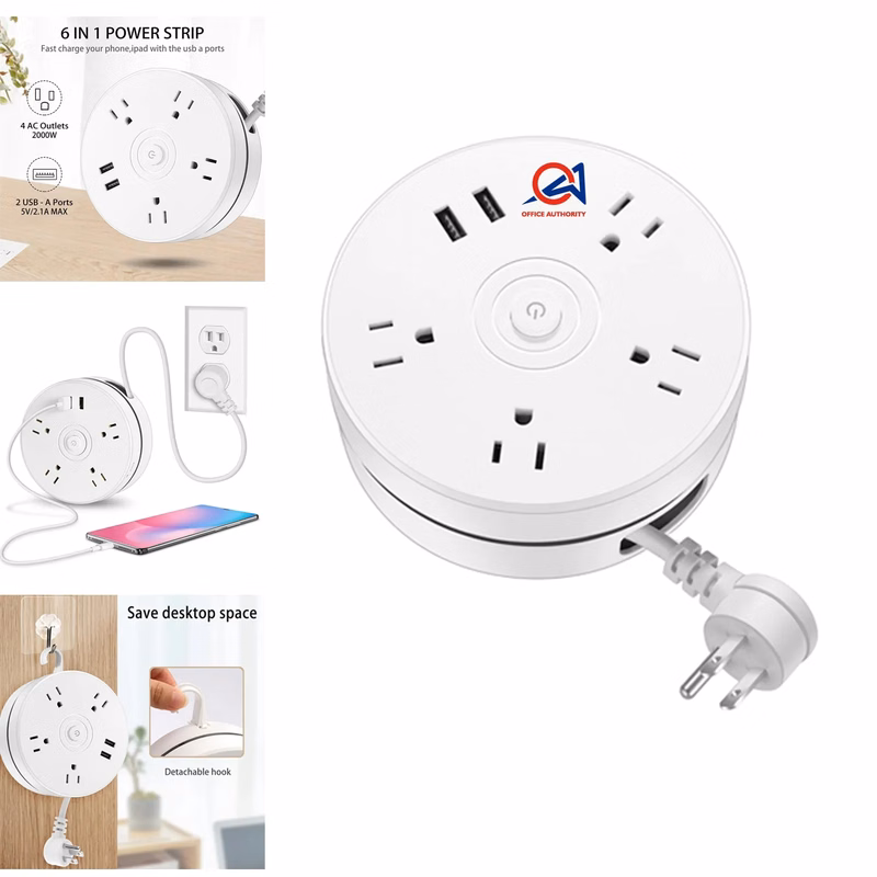 Power Strips with 4 Outlets and 2 USB Ports