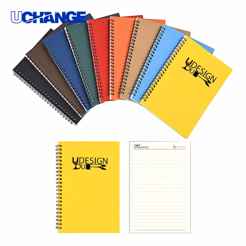 A5 Spiral Lined Notebook with Kraft Paper Cover