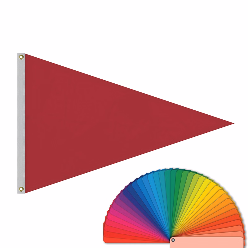 4' x 6' Solid Color Pennants with Heading & Grommets