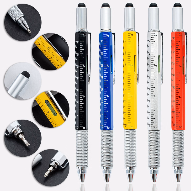 Six-in-one Multi-functional Ballpoint Pen