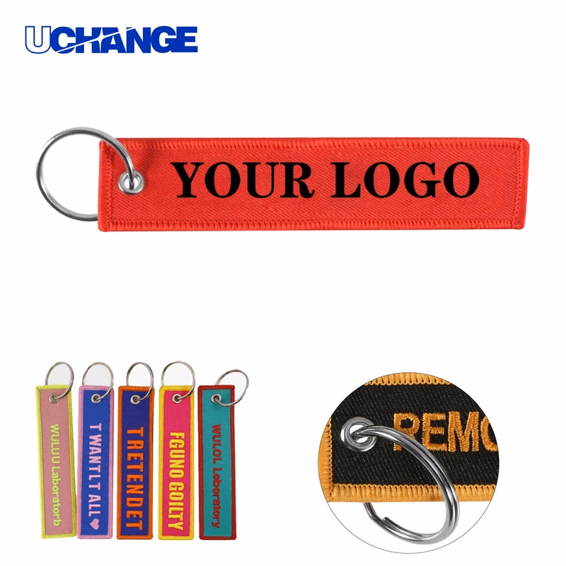 Embroidered Fabric Keychain