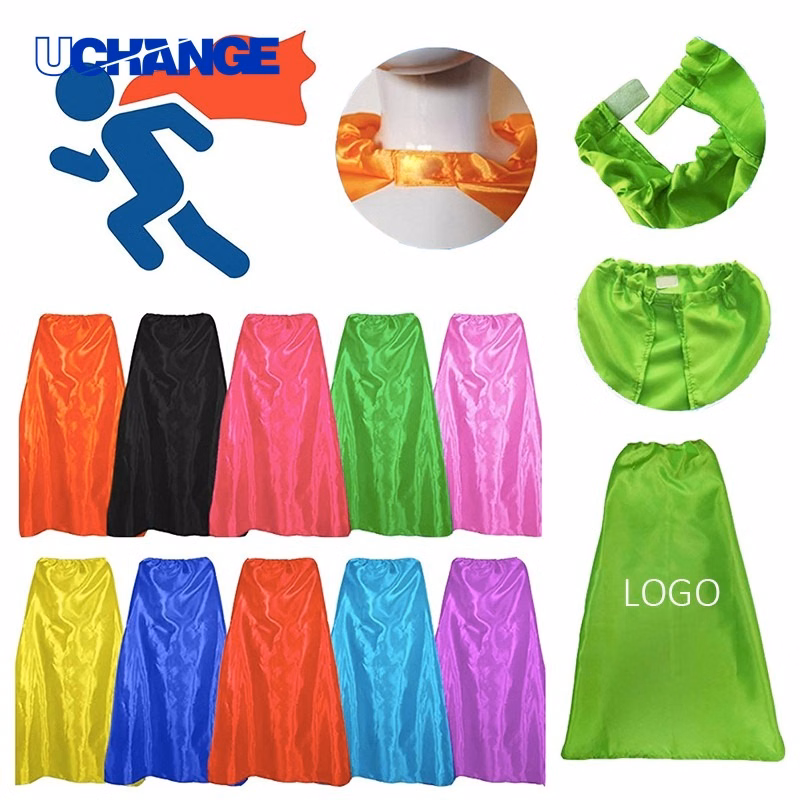 Satin Velcro Superhero Cape Costume