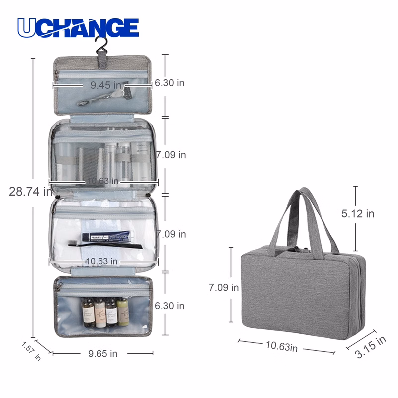 Waterproof Foldable Wet-Dry Toiletry Bag