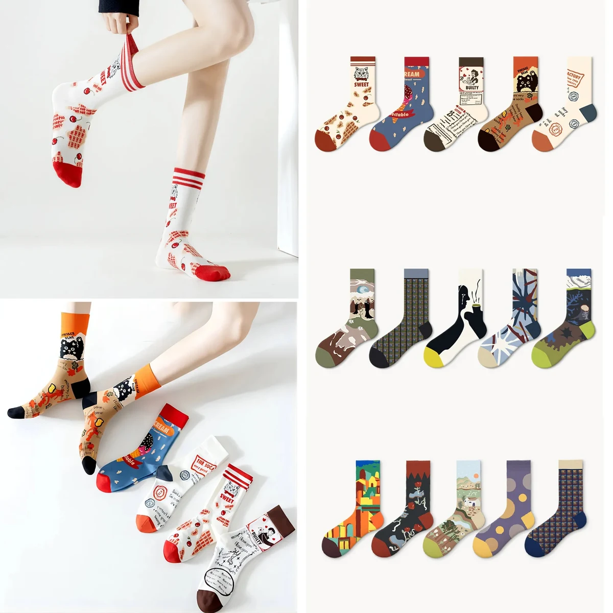 Full Color Adult Socks, Custom Logo 1
