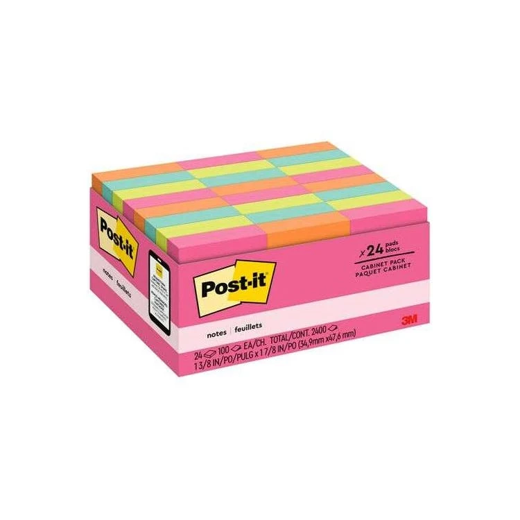 Sticky Notes - Assorted 100 Sheets 24 Pack 1