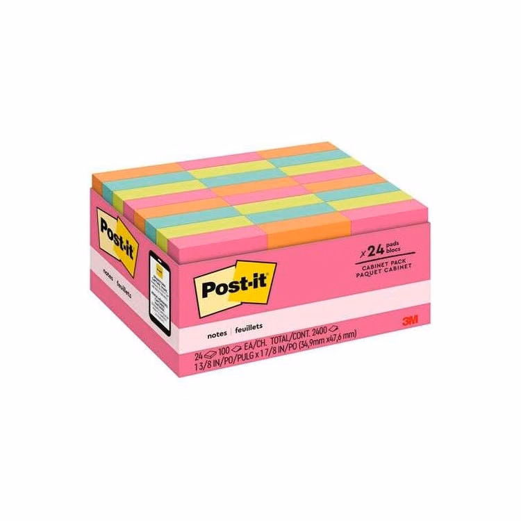 Sticky Notes - Assorted 100 Sheets 24 Pack