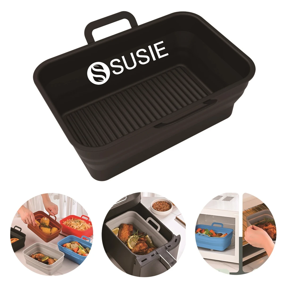 Foldable Air Fryer Silicone Pot 1