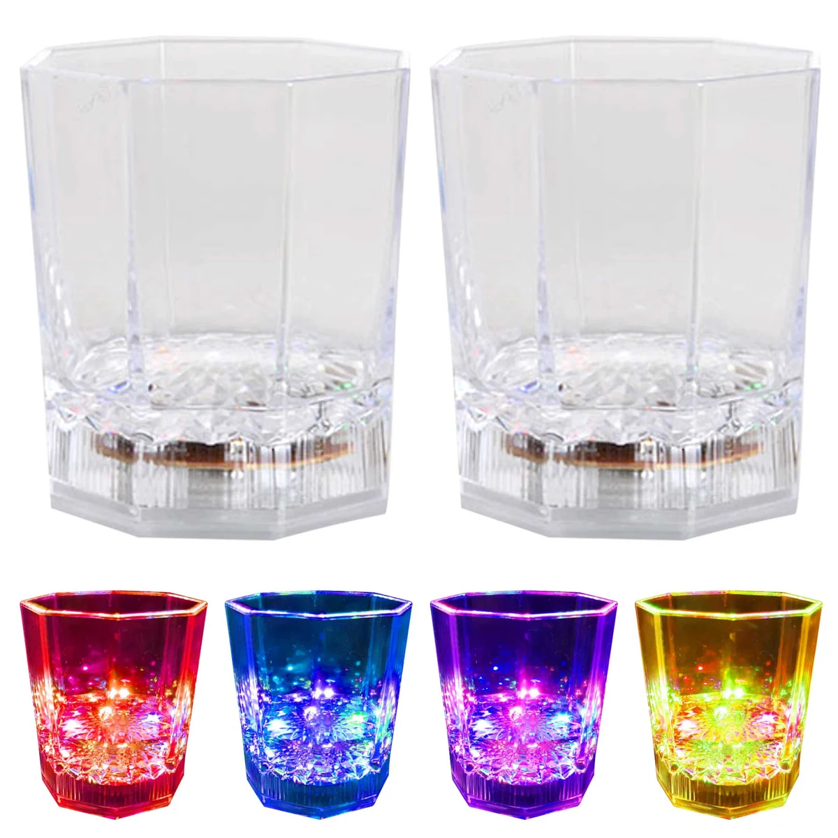 8 oz. Rocks Glass w/ Flashing LED Lights 1