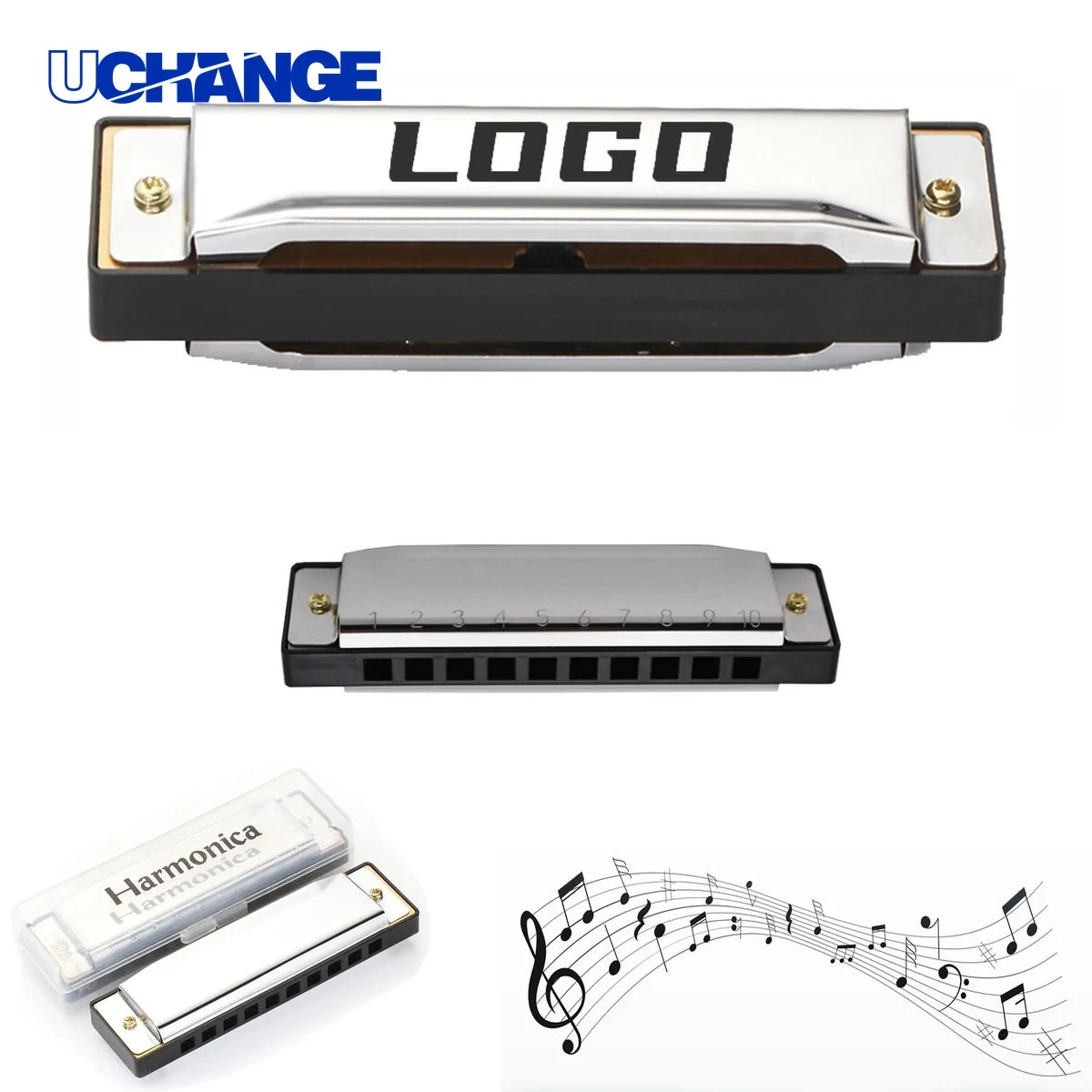 10 Hole C Key Diatonic Blues Harmonica Instrument 1