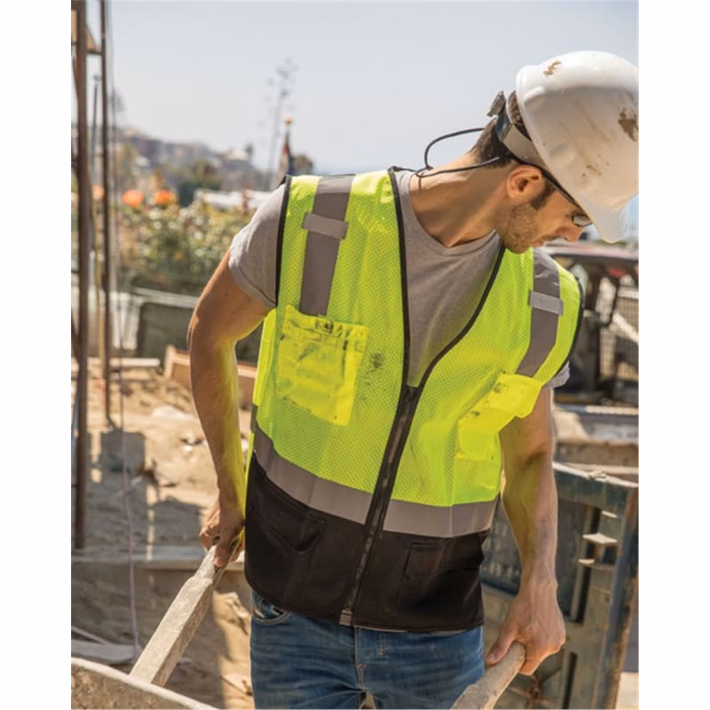 Kishigo Unisex Black Bottom Mesh Class 2 Vest - 1509