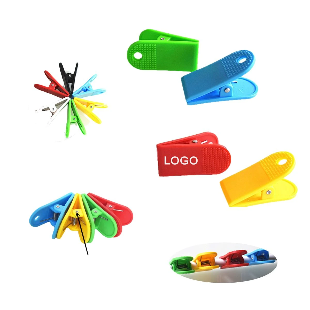 Custom Logo Printed Multi-Purpose Plastic Clip 1