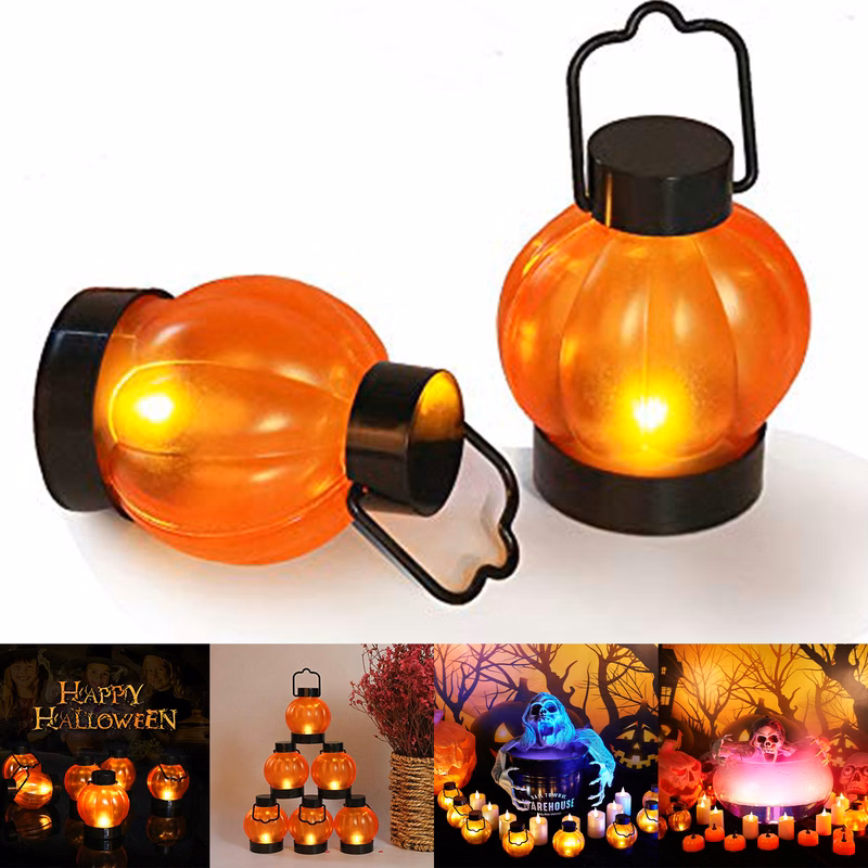 Flickering Pumpkin Lantern Tea Lights