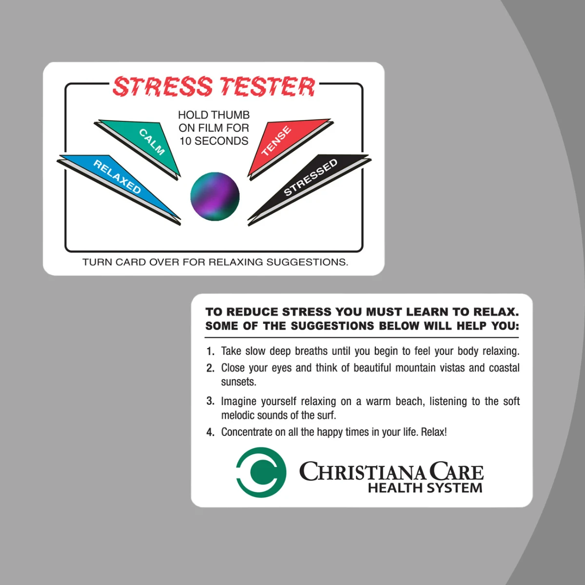 Custom Stress Card with Crystal, Custom 1