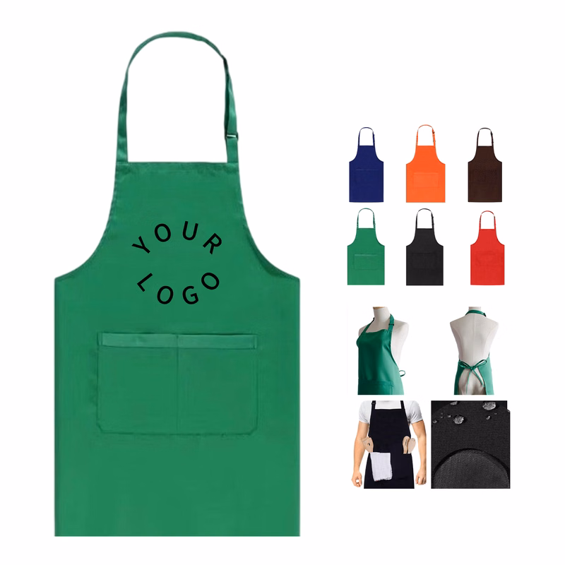 Polyester Chef Apron With Neck Strap 25.6" Length x 29.6" Width