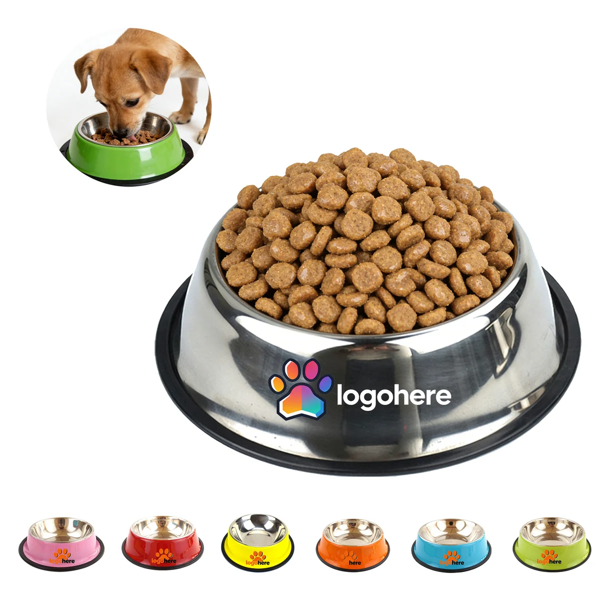 MOQ 20 Heavy-Duty Stainless Steel Pet Bowl 1