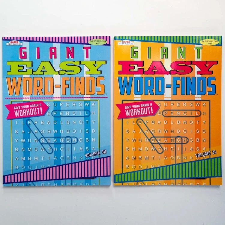 Giant Easy Word-Finds Assorted - 80 Pages Two Titles 1