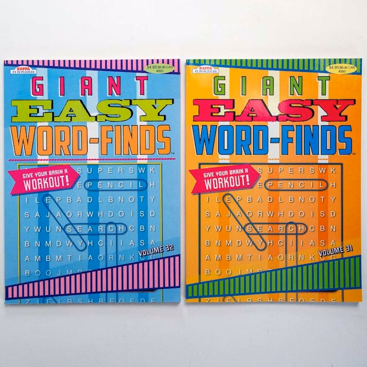 Giant Easy Word-Finds Assorted - 80 Pages Two Titles