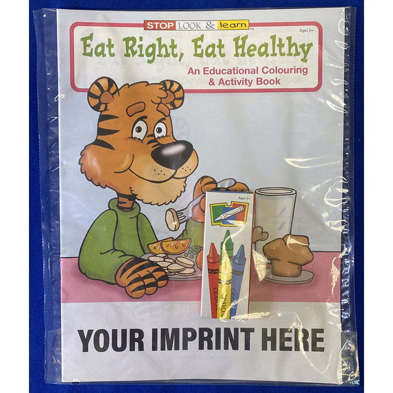 COLORING SET - Eat Right, Eat Healthy Coloring Book Fun Pack